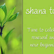 Shana Tova New Beginnings Card Art Print