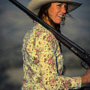 Shotgun Annie Western Art By Kaylyn Franks Art Print