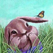 Shy Bunny - Original Painting Art Print