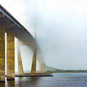 Sidney Lanier Bridge Under Fog Art Print