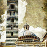 Siena Duomo Tower And Cupola Art Print