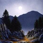 Sierra Moonrise Art Print