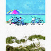 Siesta Key Beach Bikes Art Print
