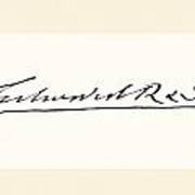 Signature Of Edward Vii , 1841 Art Print