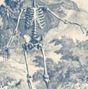 Skeleton And Angel In The Wilderness Art Print