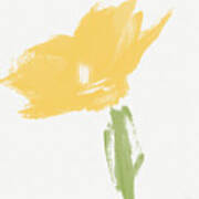 Sketchbook Yellow Rose- Art By Linda Woods Art Print