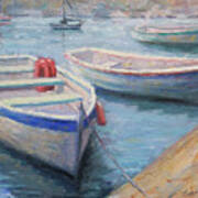 Skiffs In Harbor Art Print