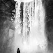 Skogafoss - Skogar, Iceland - Black And White Street Photography Art Print