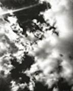 #sky #clouds #blackandwhite Art Print