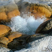 Small Bubbling Geyser, Yellowstone Art Print