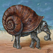 Snailephant Art Print