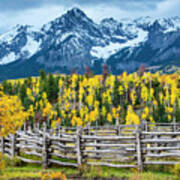 Sneffels Range Ranch In Fall - Colorado Art Print