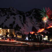 Snowbird Torchlight Parade And Firework Art Print