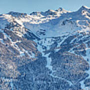 Snowy Blackcomb Mountain Panorama Art Print