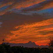 Sombrero Peaks Sunset H9 Art Print