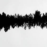 Sound Waves Made Of Trees Reflected Art Print