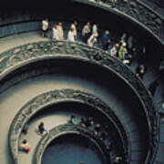 Spiral Staircase In Vatican 2 Art Print