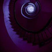 Spiral Staircase In Violet Tones Art Print