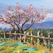 Spring Blossom Pallet Knife Painting Art Print