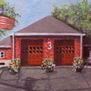 Spring Day At Willow Fire House Art Print