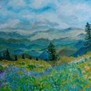 Spring In Bloom - Mountain Landscape Art Print
