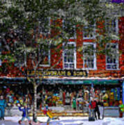 Spring Snow At Gillingham And Sons Art Print