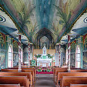 St. Benedict Painted Church Interior 2 Art Print