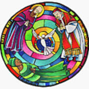St. Francis De Sales, Thea Bowman, St. John Xxiii Mandala - Mmftj Art Print