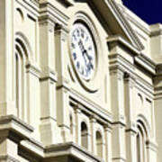 St. Louis Cathedral Clock New Orleans Art Print