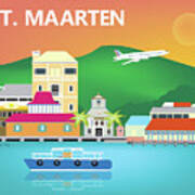 St. Maarten Horizontal Scene Art Print