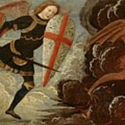 St. Michael And The Angels At War With The Devil Art Print