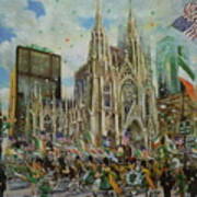 St. Patrick's Day On Fifth Avenue Art Print