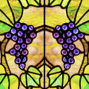 Stained Glass Grapes 03 Art Print