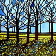 Stained Glass Trees Art Print