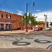 Standin On The Corner Route 66 Art Print