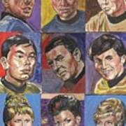 Star Trek Original Series Cast Trading Cards Art Print