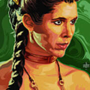Star Wars Princess Leia Pop Art Portrait Art Print
