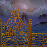 Stargate-temple-galaxy Art Print