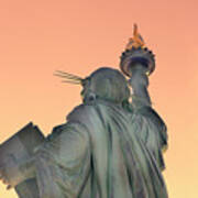 Statue Of Liberty Up Close Sun Bright Art Print