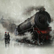 Steam Train Engine 01 Art Print