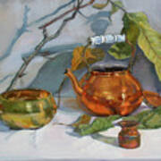 Still Life With A Copper Kettle Art Print