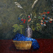 Still Life With Blue Fruit Art Print