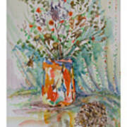 Still Life With Colored Vase Art Print