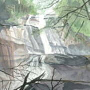 Stone Mountain Falls - The Upper Cascade Art Print