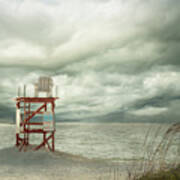 Storm Approaching Gulf Of Mexico, Florida Art Print