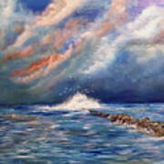 Storm Over The Ocean Art Print