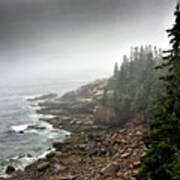 Stormy North Atlantic Coast - Acadia National Park - Maine Art Print