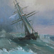 Stormy Sails Art Print