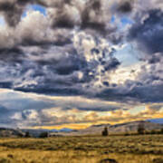 Stormy Sunset At Blacktail Plateau Art Print