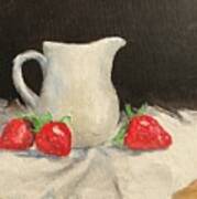 Strawberries N' Cream Art Print